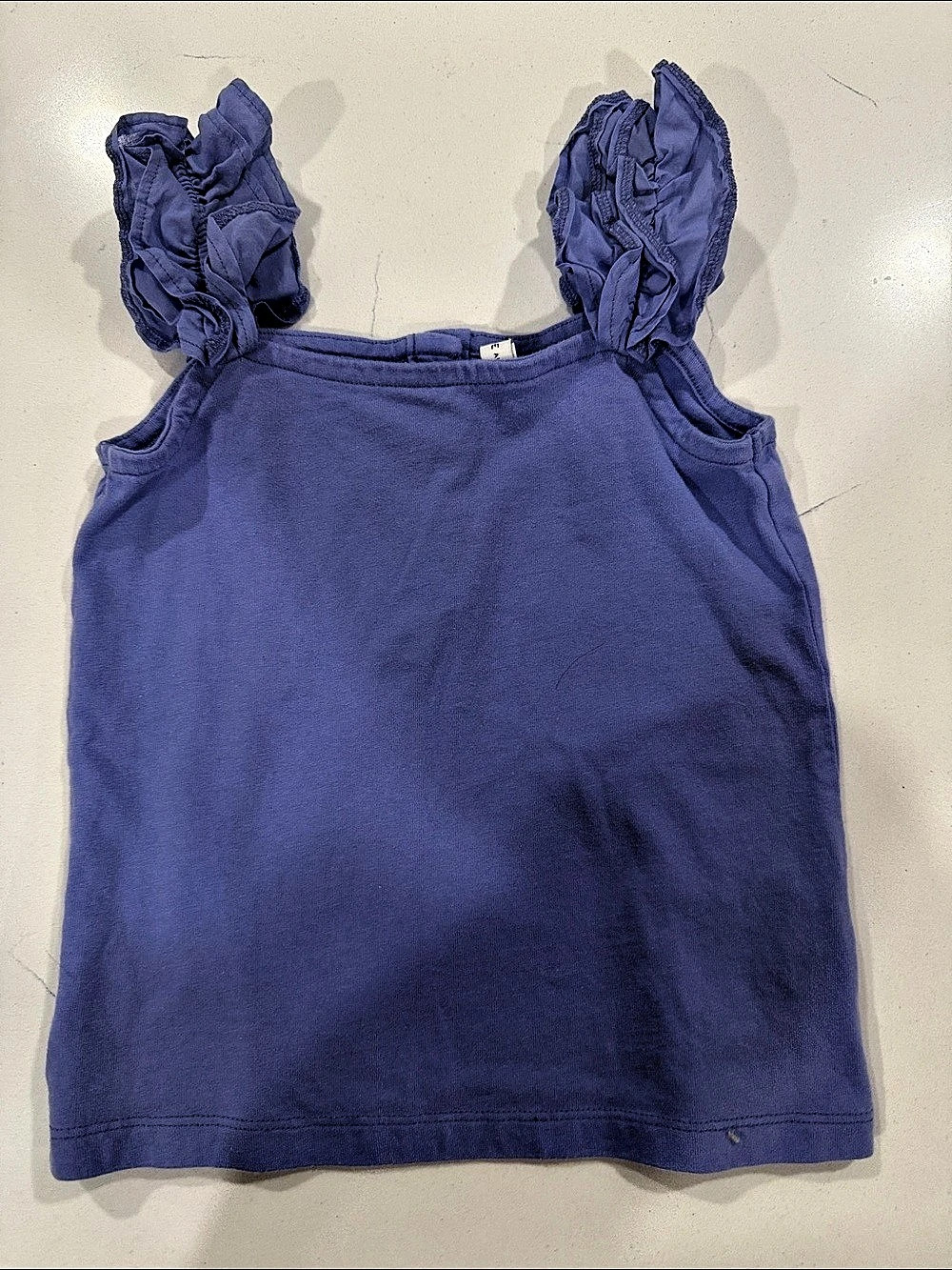 Janey and Jack Girls Size 5 Purple Ruffle Tank Top